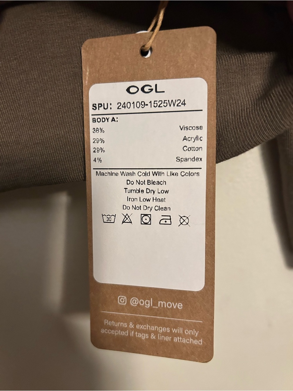 OGL Brown V-Neck Pullover Top - Picture 3 of 4